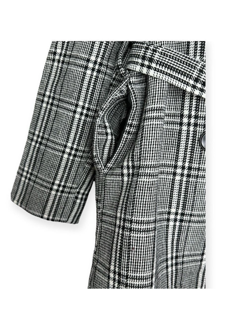 Shein‎ Plaid Belted Double Breasted Coat Girls 9Y - Picture 5 of 11